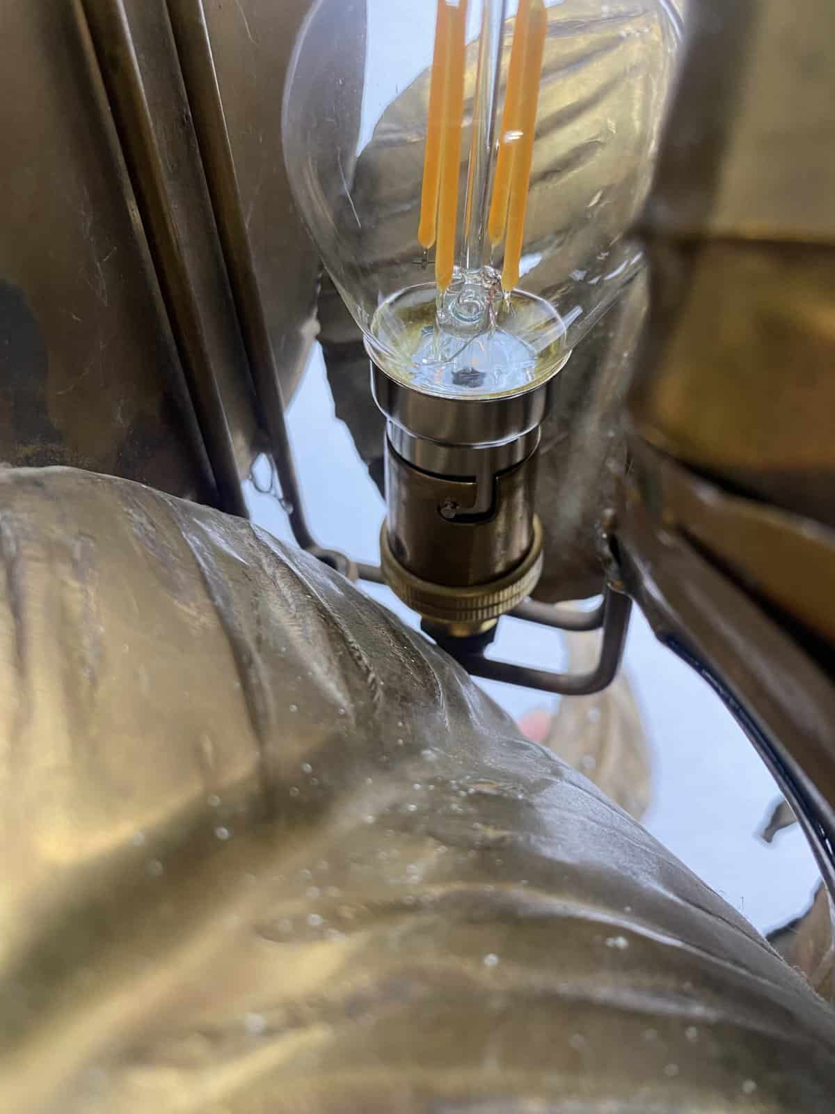 1970′ Applique Au Tournesol Laiton Patiné Signée P.MAS-ROSSI H 64 cm – Image 6