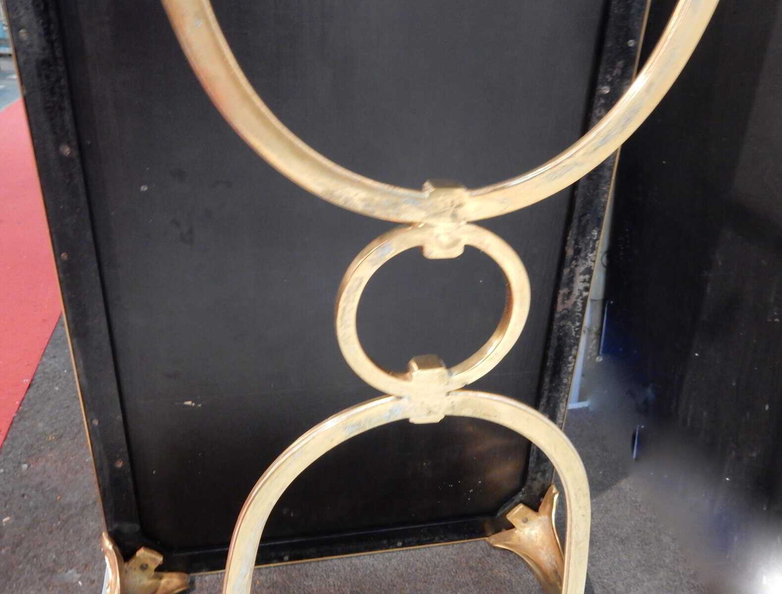 1940/50 Table Basse Plateau Laque de Chine Maison Baguès en Bronze Doré – Image 9