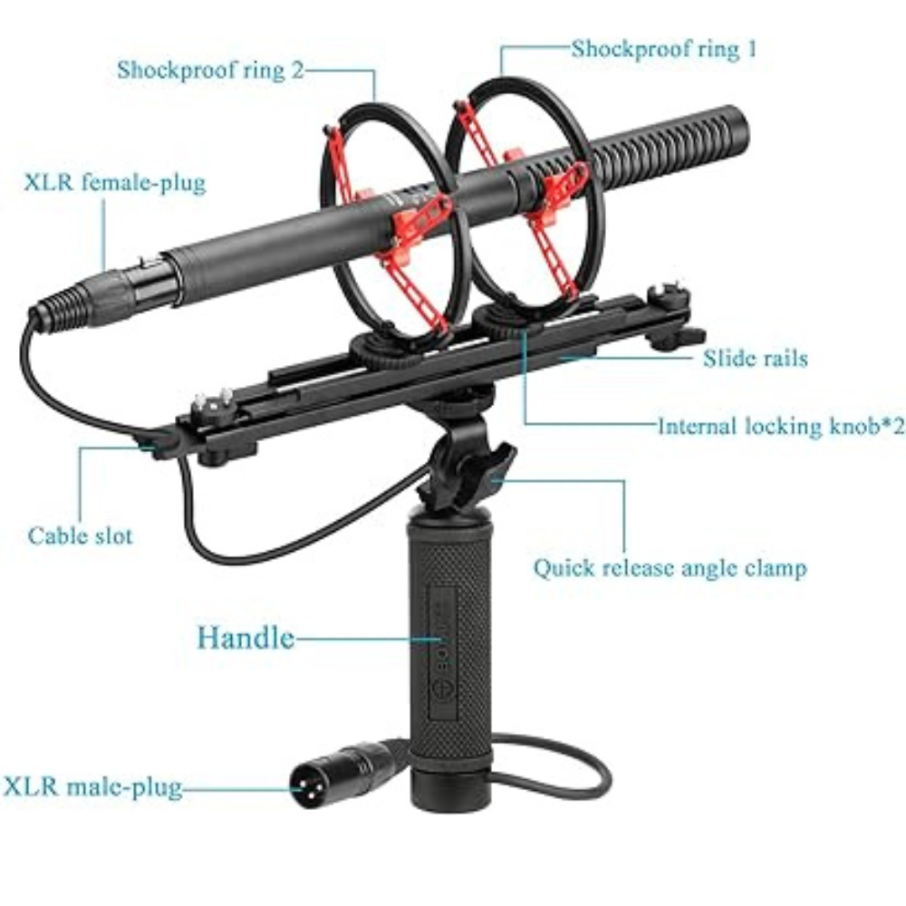BOYA BY-WS1000 Microphone de poche avec câble XLR pour Canon Nikon Sony DSLR Caméscope enregistreur – BOYA MICROPHONE BY-WS1000 – Image 7
