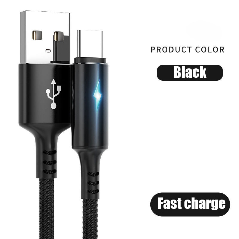 Câble Lasaier USB Type C pour Samsung S10 S9 3A câble de données de chargeur rapide USB type-c pour câble Cabo Redmi note 8 pro USB-C – Image 7