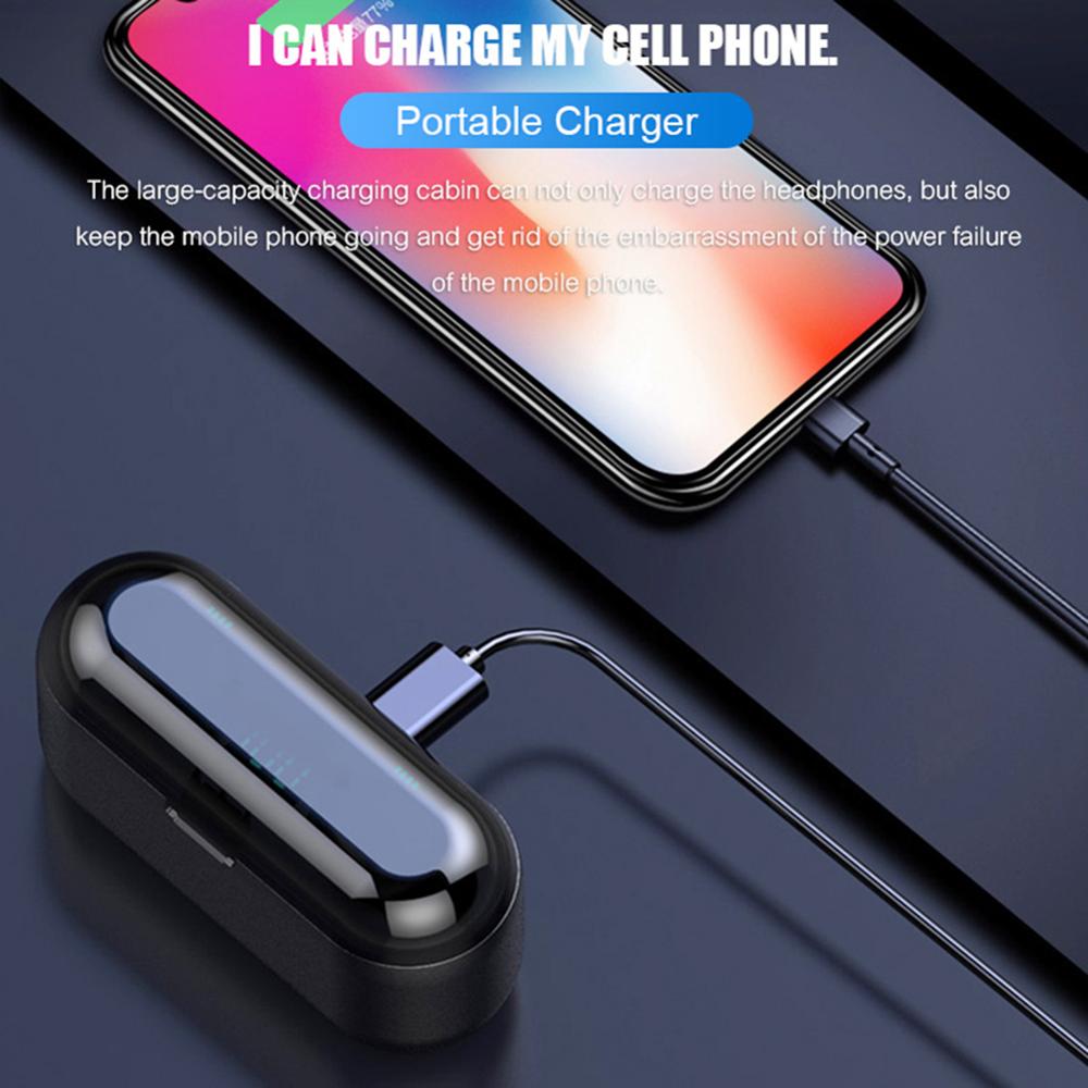 F9 TWS Bluetooth 5.0 sans fil écouteurs casque tactile contrôle écouteurs stéréo Sport casque LED affichage jeu Auriculare – Image 4