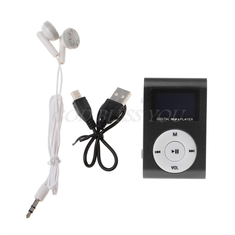 Mini USB pince en métal lecteur MP3 LCD écran Support 32GB Micro SD TF carte fente numérique mp3 lecteur de musique – Image 9