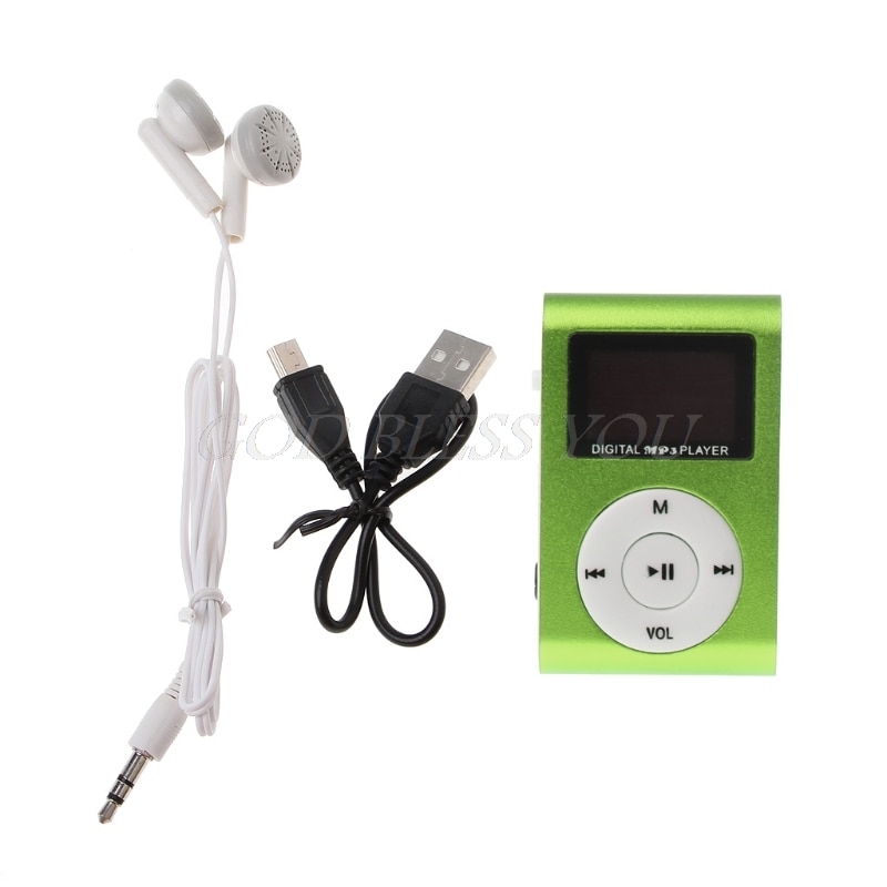 Mini USB pince en métal lecteur MP3 LCD écran Support 32GB Micro SD TF carte fente numérique mp3 lecteur de musique – Image 7