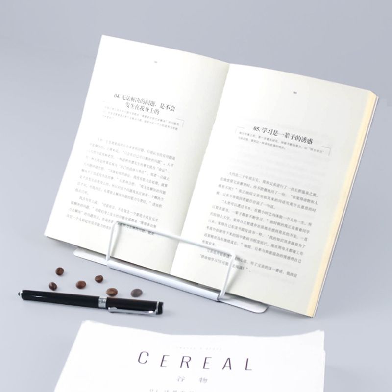 Support de livre de lecture réglable en métal Portable Support étagère à documents bibliothèque l29k – Image 6