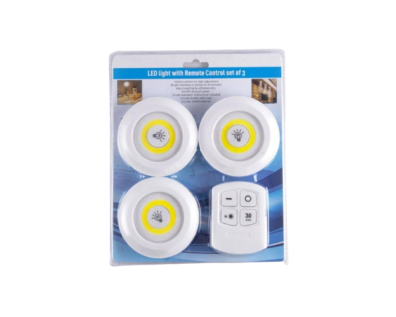 3 Lampes Murales sans Fils à LED avec Télécommande – Image 9