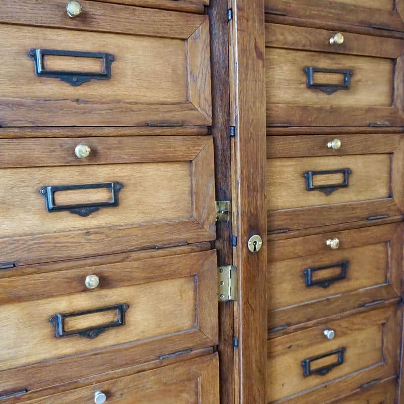 Meuble de métier à clapets en bois – Image 9