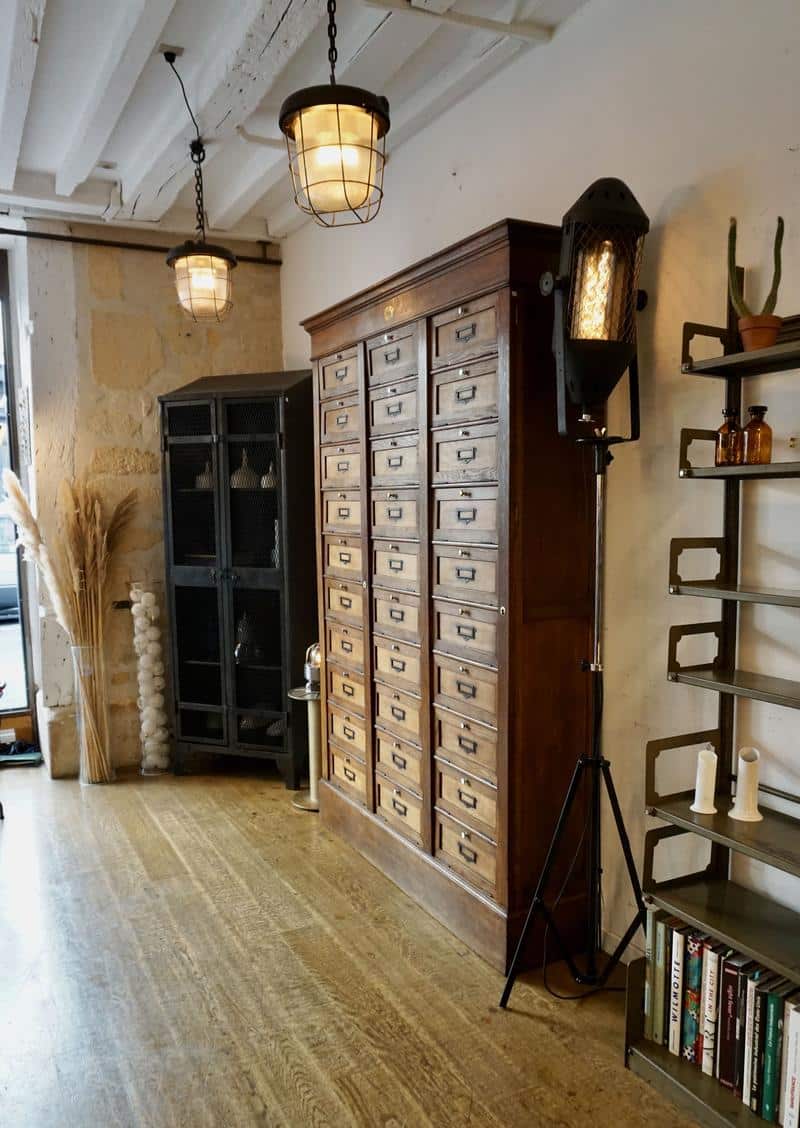 Meuble de métier à clapets en bois – Image 3