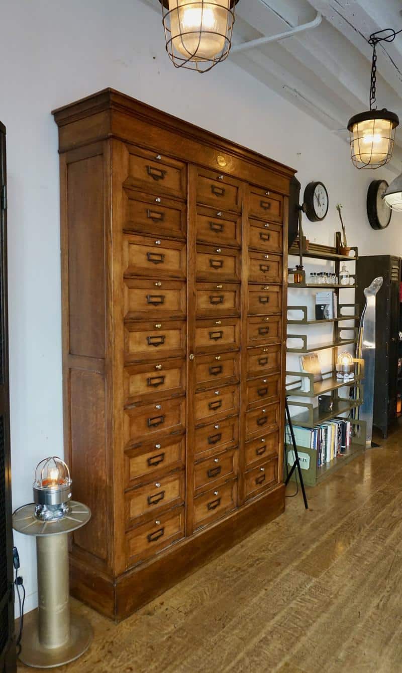 Meuble de métier à clapets en bois – Image 4