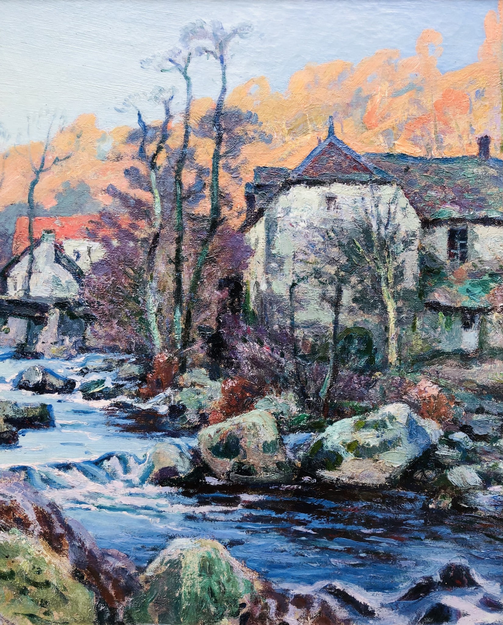 PAILLER Henri Peinture Française 20è siècle Le moulin de la folie à Crozant Huile sur toile signée Certificat d’authenticité – Image 5