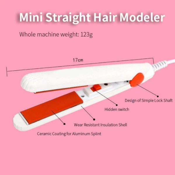 Mini Fer à Lisser Portable Électrique pour Cheveux En Céramique – Image 3