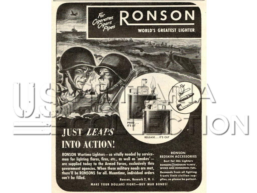Briquet Ronson Wartime Model, destiné à l’US ARMY – Image 8