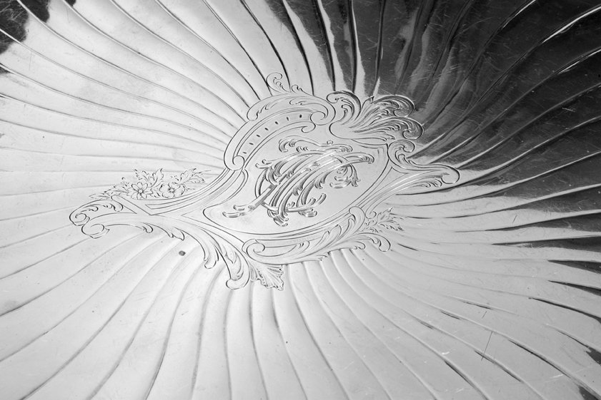 Orfèvre A. AUCOC – Plateau ovale argent massif XIXe – Image 3