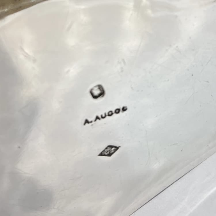 Orfèvre A. AUCOC – Plateau ovale argent massif XIXe – Image 4