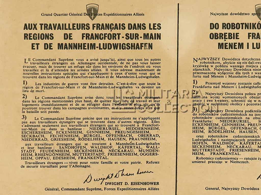 Tract du SHAEF, largué sur Francfort et Mannheim, 458th Bombardment Group, 8th Air Force – Image 7